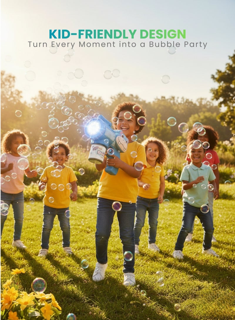 vexa pro Rechargeable Bubble Gun for Kids, Electric Bubble Machine with Bubble Liquid Bottle, Multi-Hole Design - Image 3